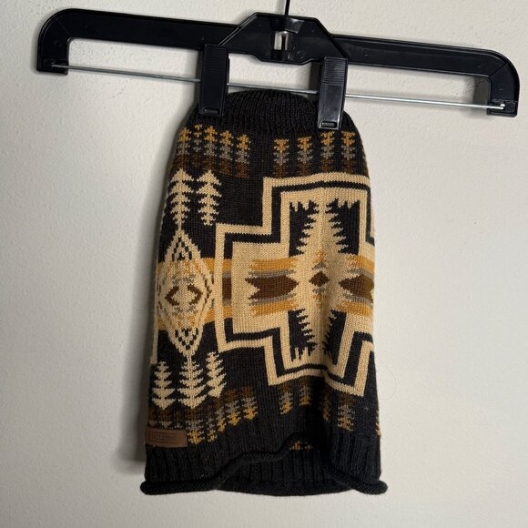 Pendleton Accessories - Pendleton Brown‎ and Cream Knit Aztec wool hat beanie